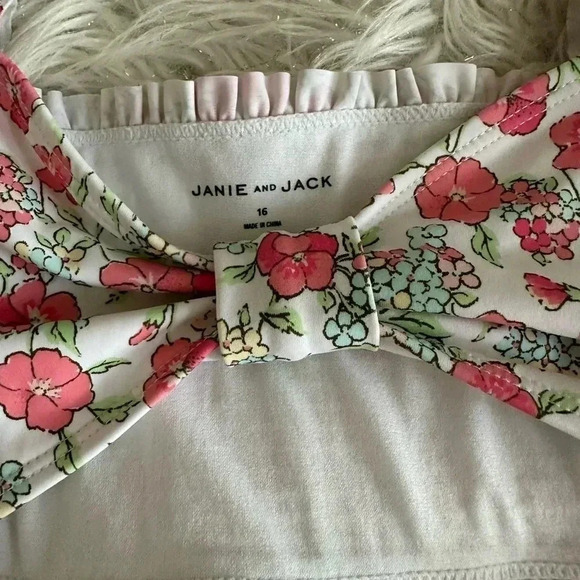 JANIE and JACK  floral swimsuit size 16 - Picture 2 of 3
